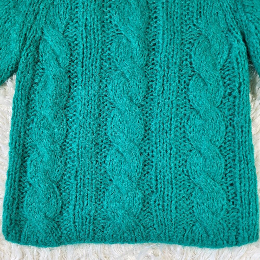 Vintage Mantessa Hand Knit Wool Sweater Cardigan Size 34 - Made in Italy - Picture 11 of 12